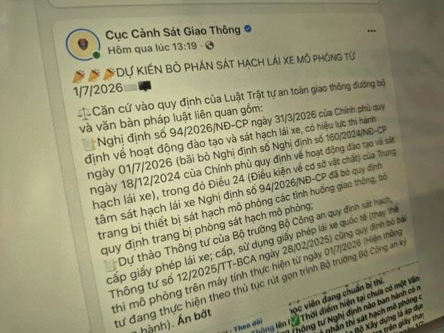 Dự Kiến Bỏ Phần Thi Mô Phỏng Từ 1/7/2026: Cơ Hội Giảm Áp Lực Cho Học Viên Học Lái Xe