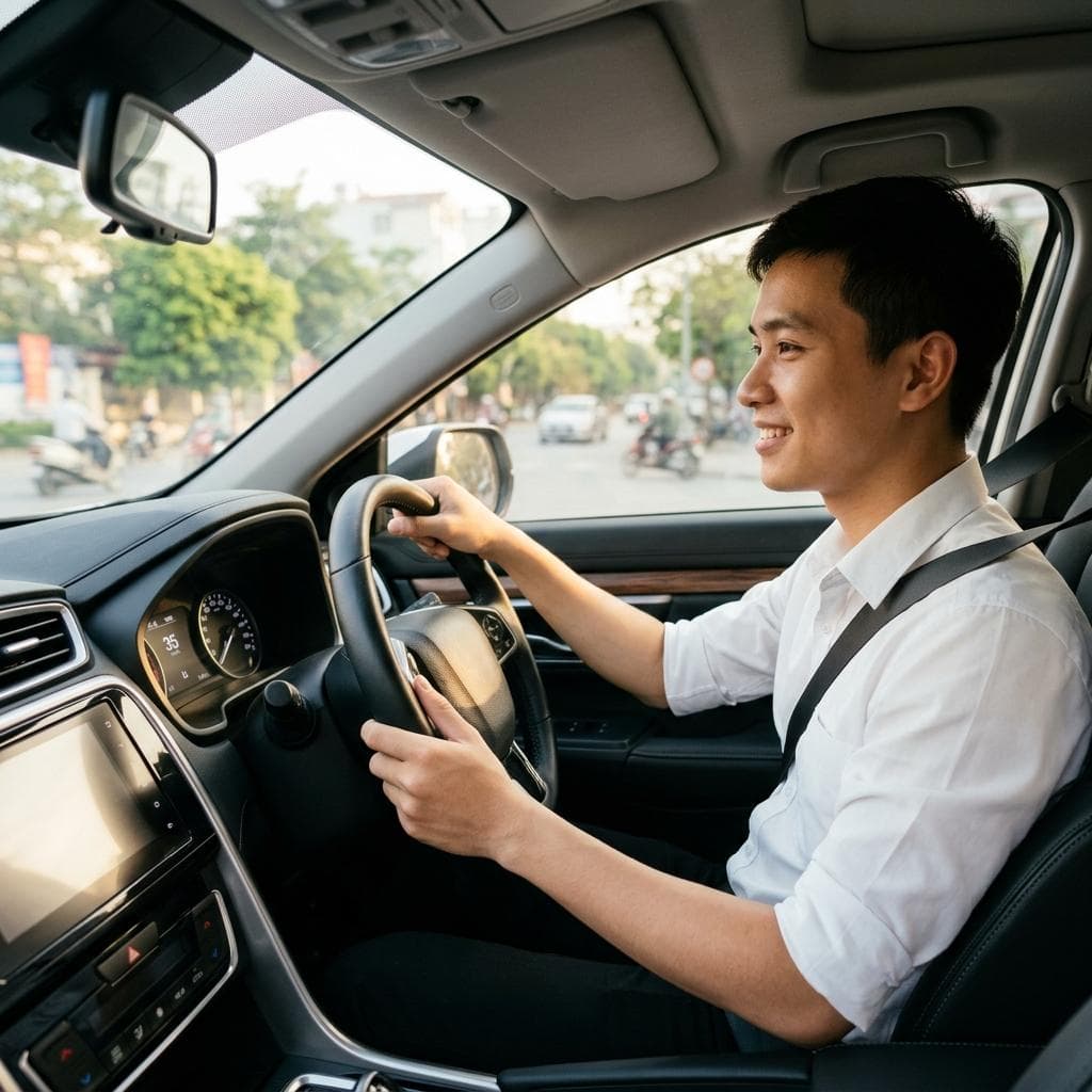 Học viên lái xe Chiến Thắng